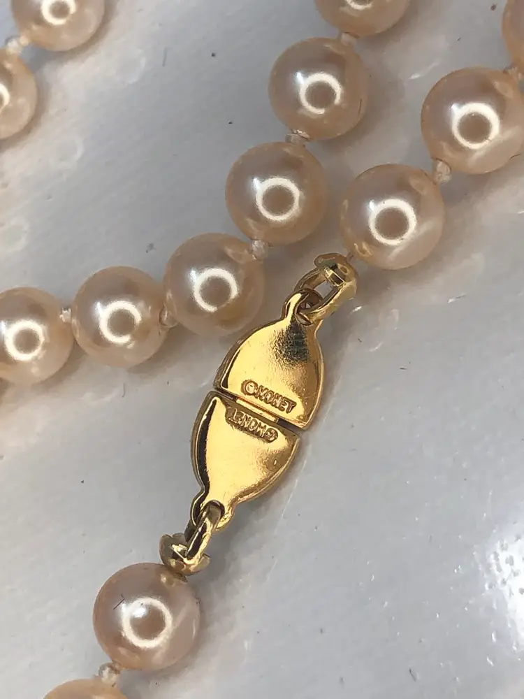 Monet 18" Faux Pearl Necklace with Gold Tone Clasp