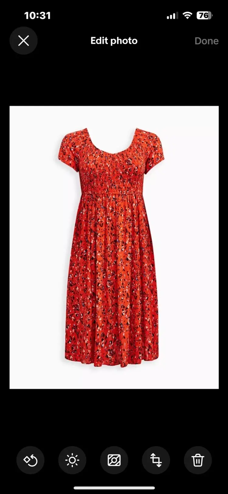 Torrid Size 6X Plus Size Orange Dress New