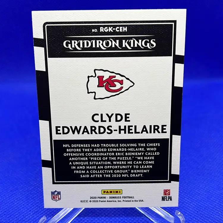 Clyde Edwards-Helaire 2020-21 Panini Donruss Rookie Gridiron Kings RC RGK-CEH Kansas City Chiefs