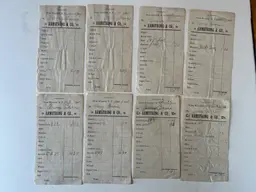 Antique General Store Receipts. 1900 Armstrong Mercantile Feed Store Ephemera. West Winfield NY