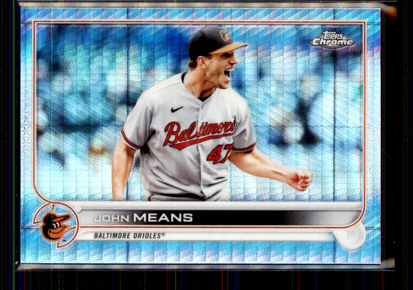 John Means 2022 Topps Chrome Prism Refractor #176 - Baltimore Orioles - (147-286)