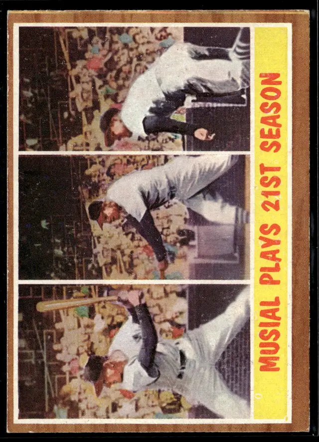 #186 Stan Musial Plays 21st Season 1962 Topps #317 *LIVE AUCTION*