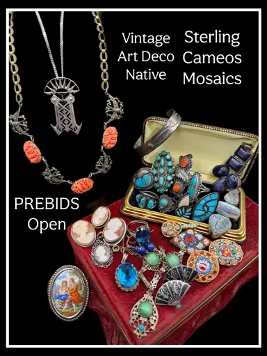 Vintage Jewelry! Sterling- Native- Art Deco- Mosaics- Gems