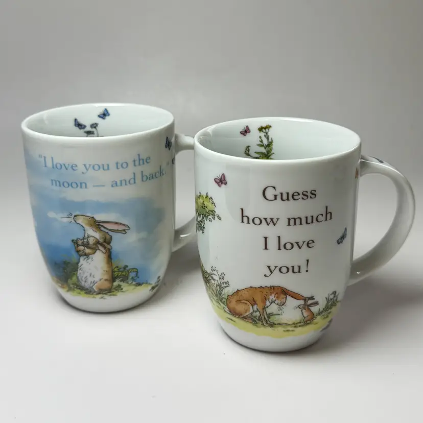 2 Konitz Germany Guess How Much I Love You I Love You to Moon Bunny Coffee Mugs