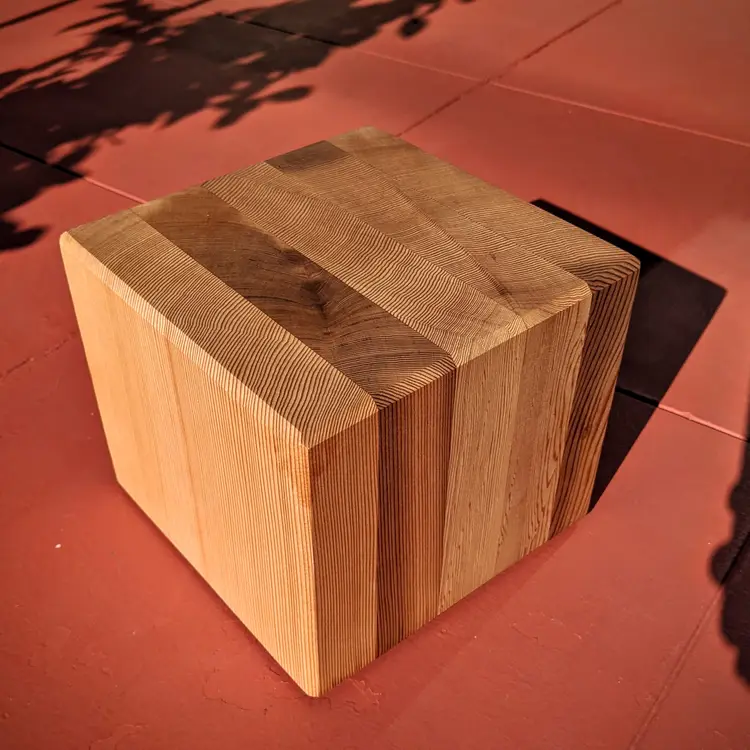 Laminated Douglas Fir Wood Display Pedestal