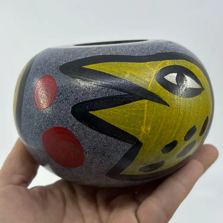 HTF Vintage Kosta Boda Birdy Glass Vase Ulrica Hydman-Vallien 4.5”