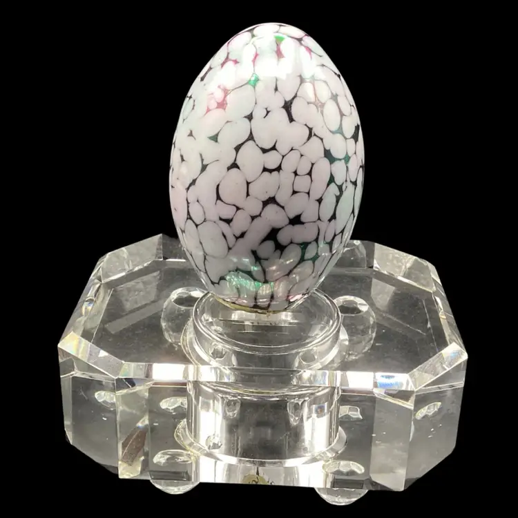 3469-Vintage Pele’s Art Glass, Egg Shaped Paper Weight