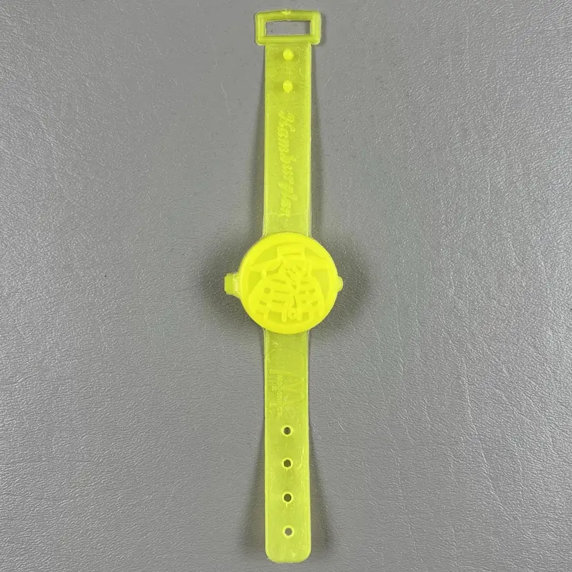 Vintage McDonald’s Hamburglar Secret Stash Wrist Watch Coin Holder Yellow
