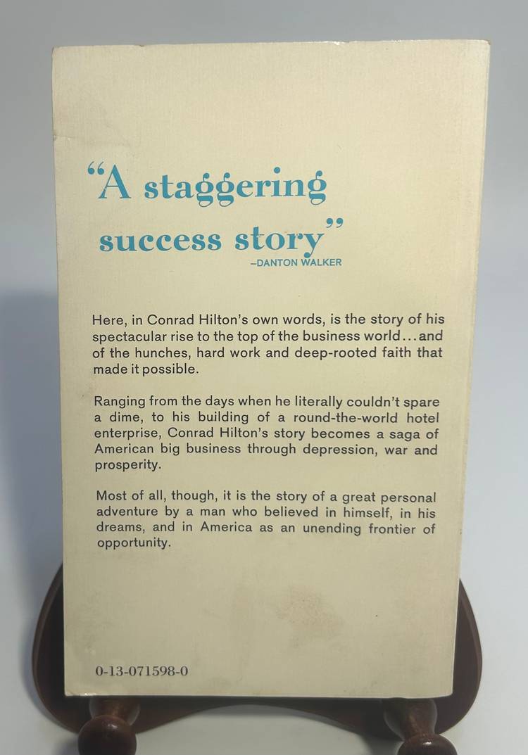 Vintage 'Be My Guest' By Conrad Hilton 1987 Paperback Book Prentice Hall Press