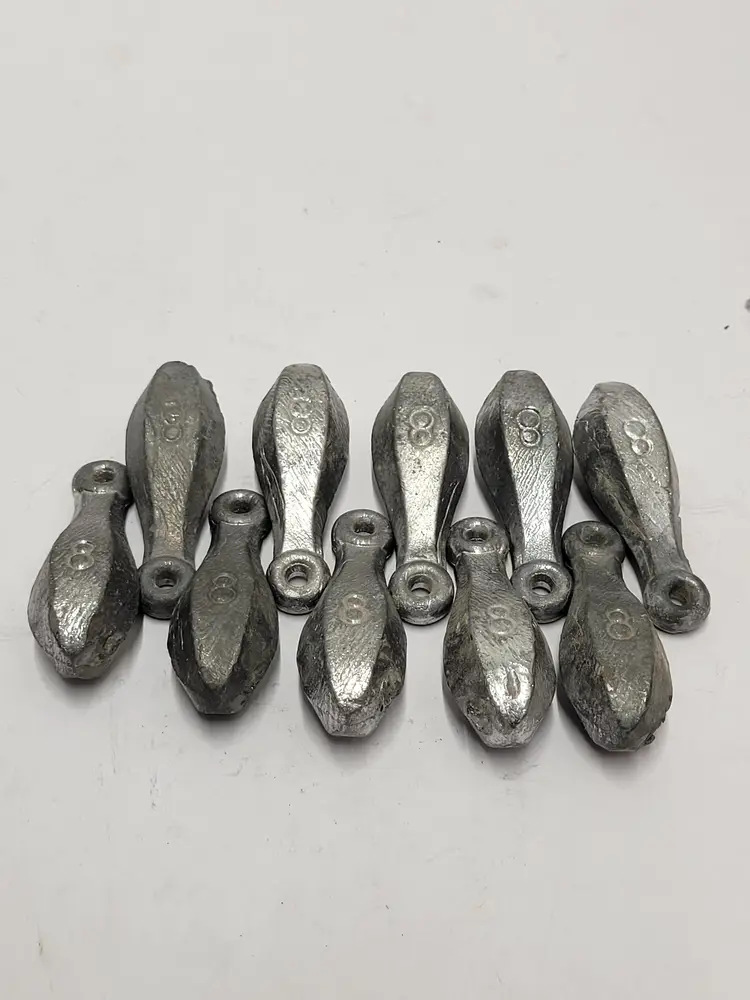 5 lbs of 8oz Bank Sinkers/Weights 10 count. 2 5 Oz Added