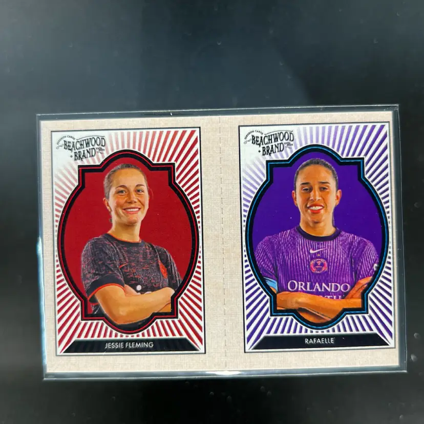 Jessie Fleming & Rafaelle 2025 Parkside Beachwood Brand Beachwood Squared Soccer Card