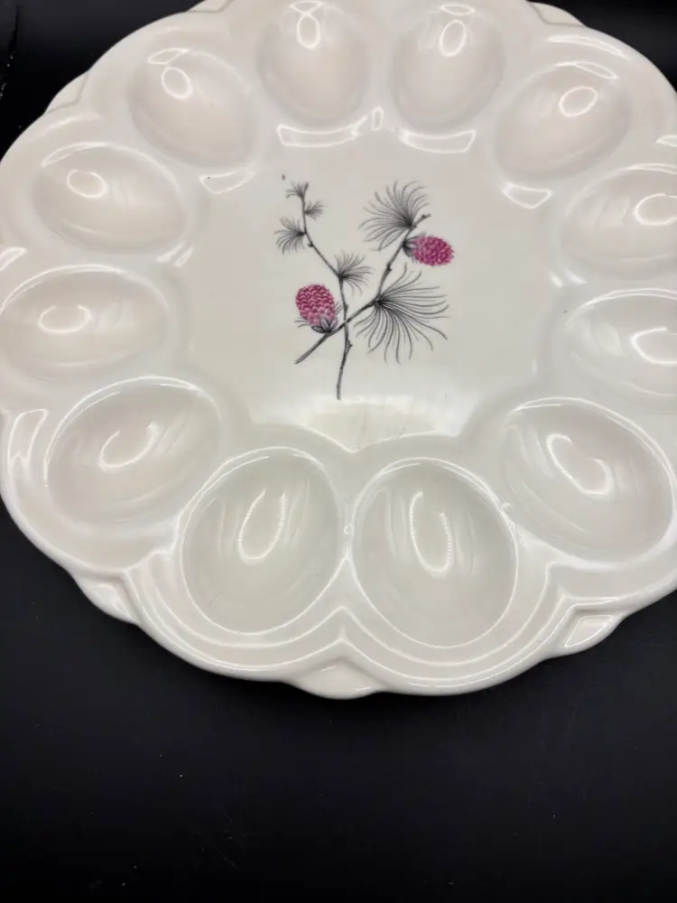 Deviled Egg Plate Wild Clover (Coupe) by Canonsburg, vintage