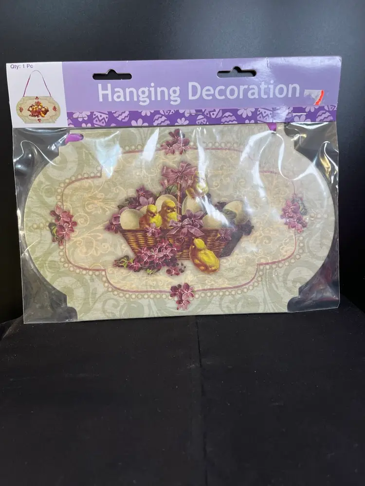 Pair of NOS-Easter-Vintage Inspired Cardboard Hanging Decoration