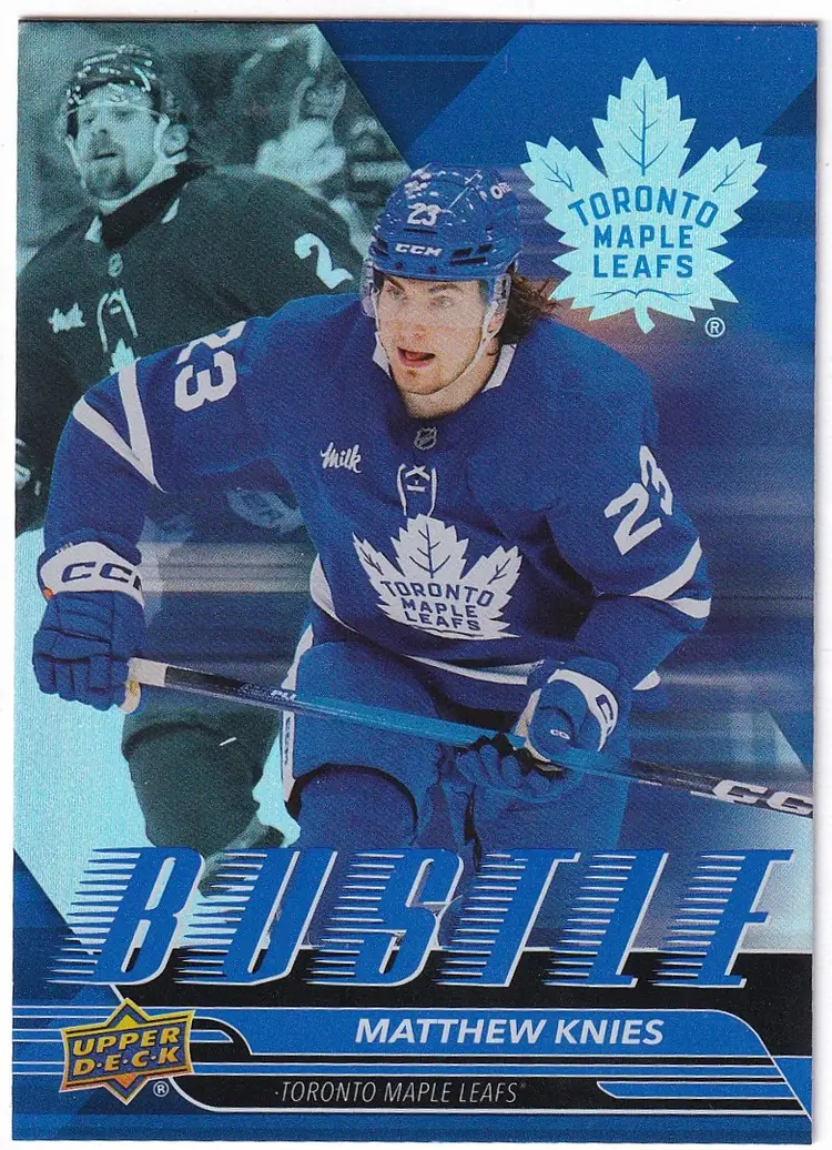 2025-26 Upper Deck Bustle #B4 Matthew Knies Toronto Maple Leafs Hockey Card