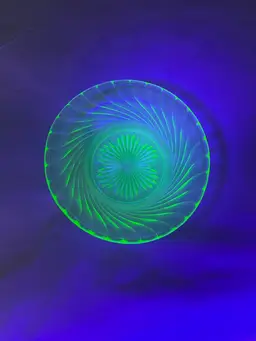 Vintage Heisey Moongleam Marcel Wave Swirl Green Bowl