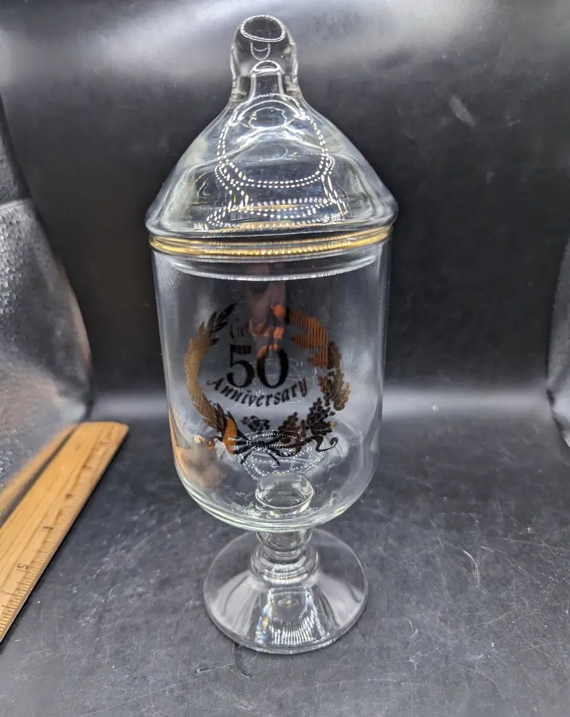 Vintage 50th Anniversary Apothecary Jar