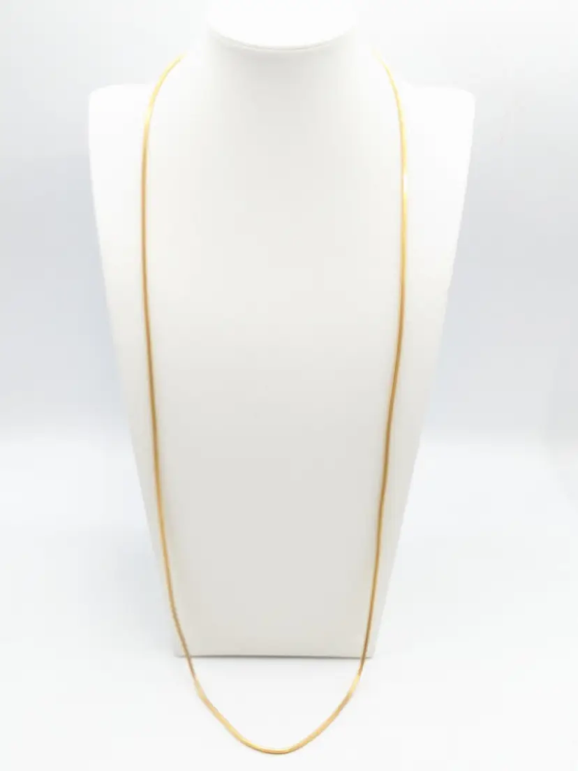 Vintage Liz Claiborne Gold Tone Snake Chain Necklace