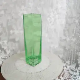 Green square vase