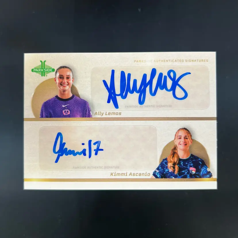 Kimmi Ascanio & Ally Lemos 2025 Parkside NWSL Vol 2 Dual Autograph /50 Soccer Card