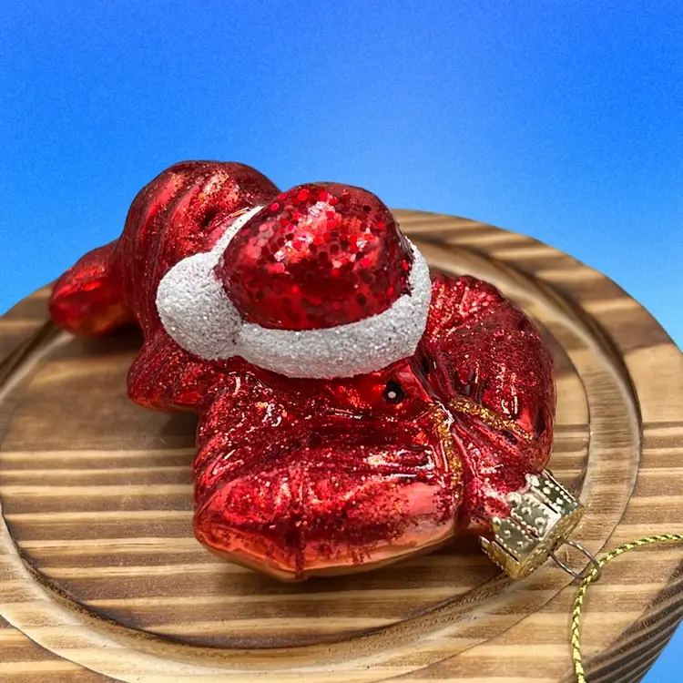 Sebastian Lobster Glass Ornament 3”