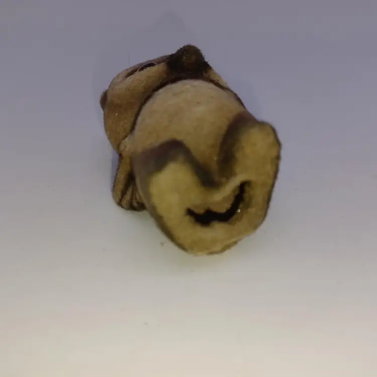 Vintage Josef Originals Flocked Fuzzy Brown Owl Figurine 2.5" Tall Japan