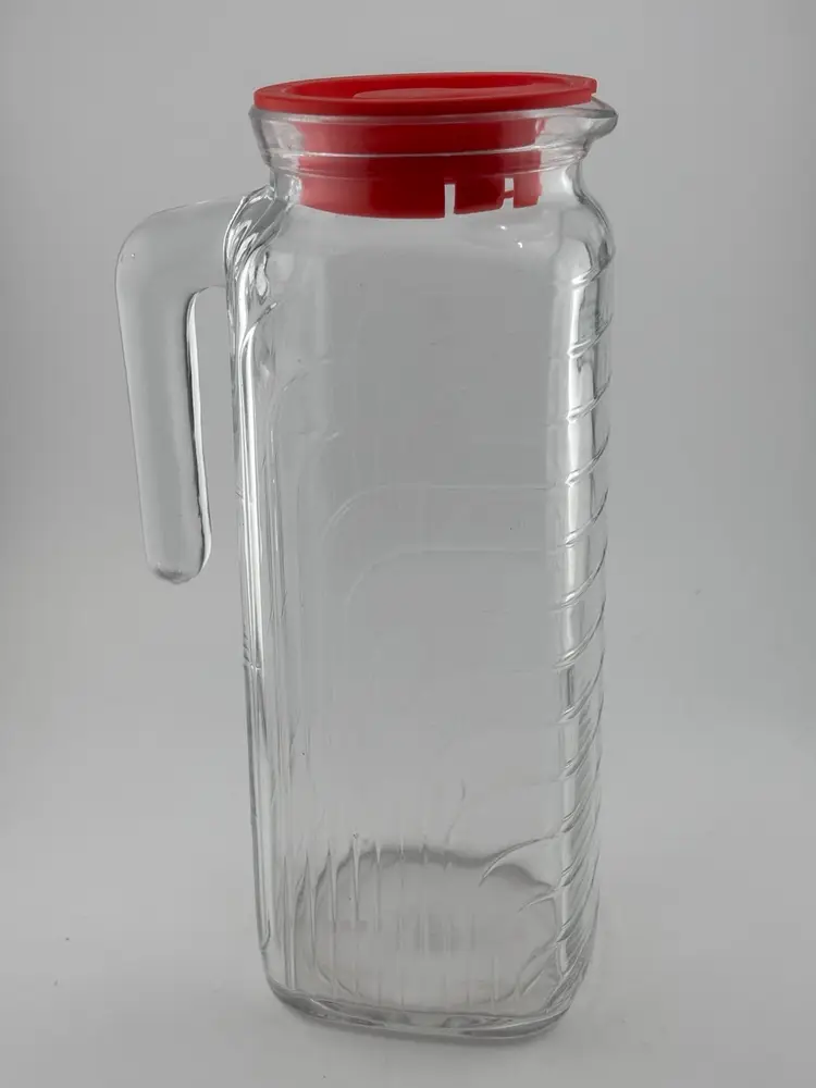 Covetro of Italy Ribbed Glass Refrigerator Pitcher