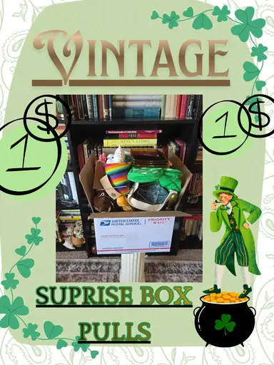 ☘️1.00 STARTS☘️Vintage Suprise Box 🌈