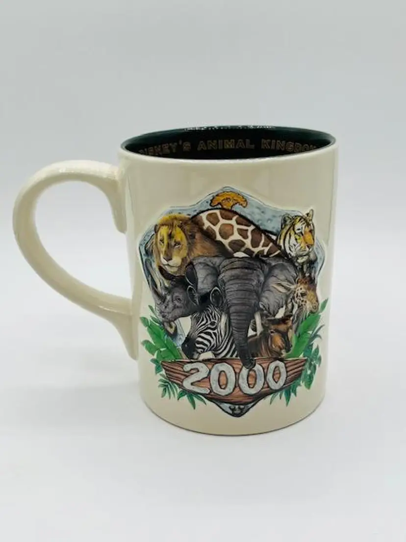 Disney Animal kingdom 3D mug 2000 Disney parks raised print