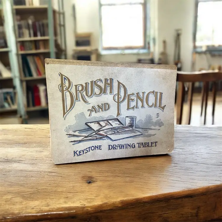 Antique Unused Brush And Pencil Book