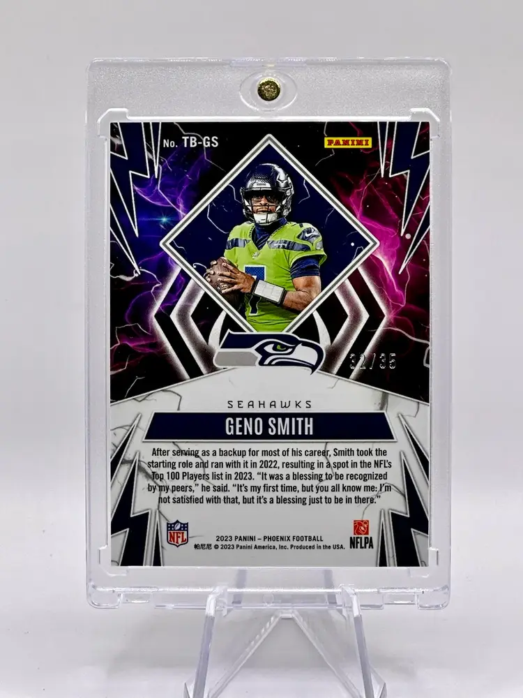 Geno Smith 2023 Phoenix THUNDERBIRDS Cracked Fire & Ice Prizm Numbered /35 Seattle Seahawks