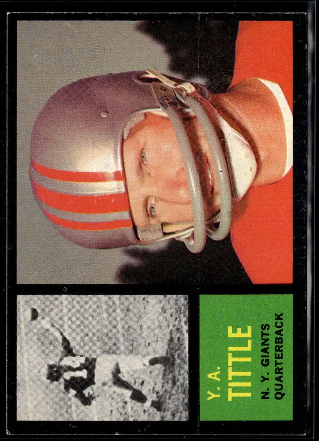 #53 Y.A. Tittle 1962 Topps #102 *LIVE AUCTION*