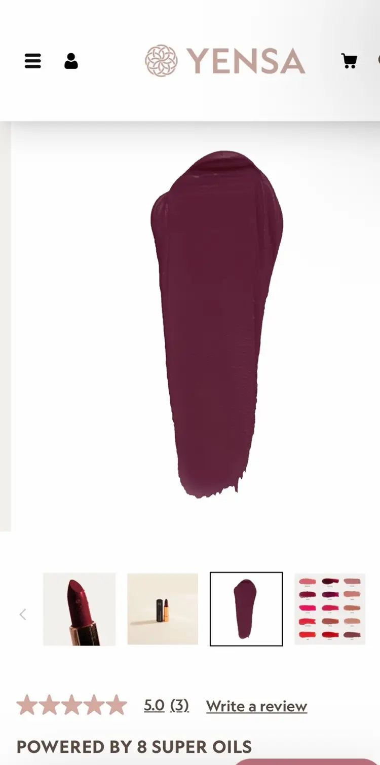 YENSA VIBRANT SILK HYDRATING HYALURONIC + VITAMIN E LIPSTICK-Captivate $29 Retail