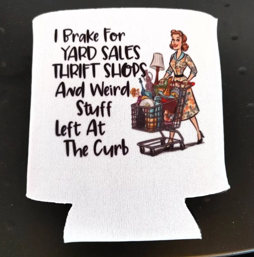 Coozie. 5 inches high. No condition issues.