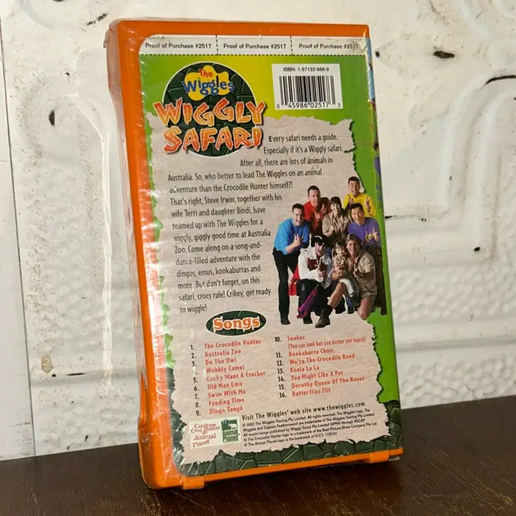 The Wiggles Wiggly Safari Vhs Tape, Special Guest, Steve Irwin, The Crocodile Hunter