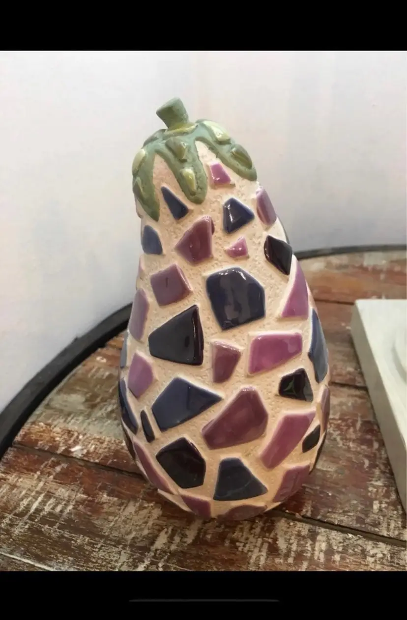 Unique Grassland Road Mosaic Eggplant Decoration