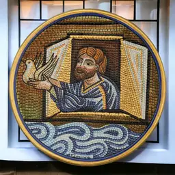 Di Franco Lamincia Noah and the Dove Noe e la Colomba 1984 Collector Plate B1828