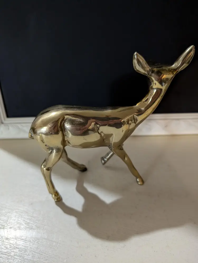 Vintage Brass Deer Figurine