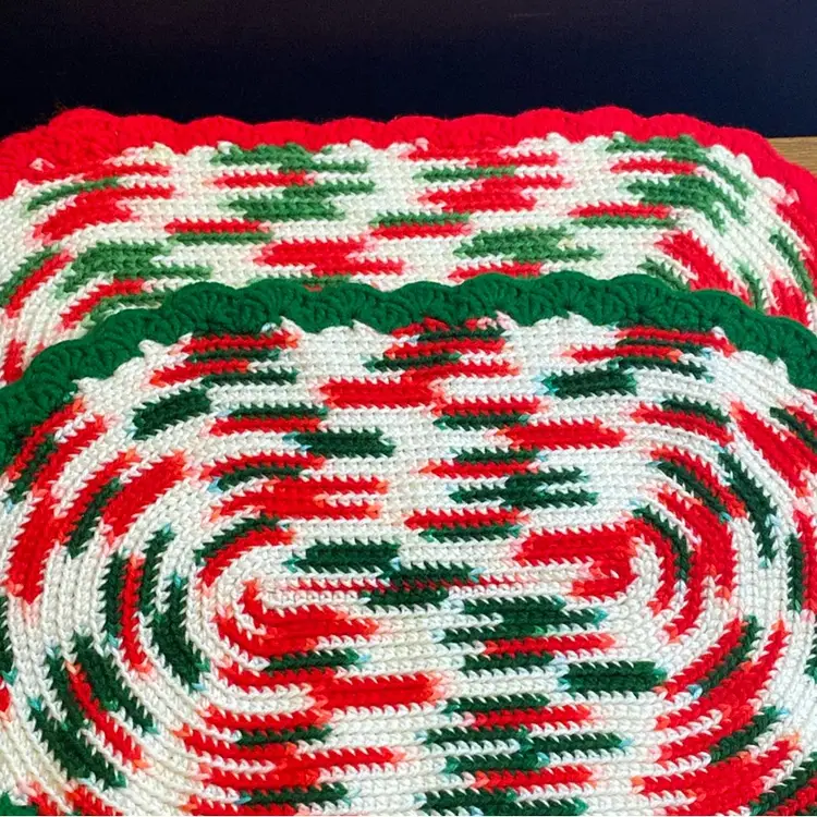 Christmas Crocheted Doily Lot