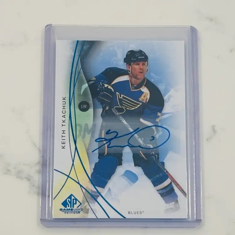 2024-25 SP Game Used Keith Tkachuk Blue Auto St. Louis Blues