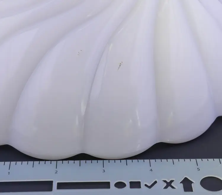 Hazel Atlas Alpine Pattern White Milk Glass Bowl