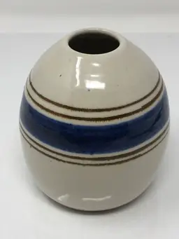 Brinker Pots Artist Signed and Dated Round Vase Weed Pot