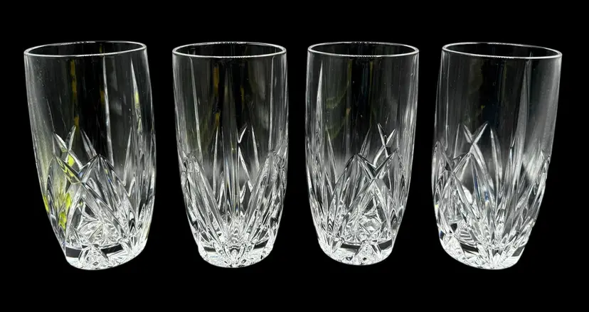 Set of 4 Marquis by Waterford Crystal Brookside Large Highball Tumbler Glass 6”
