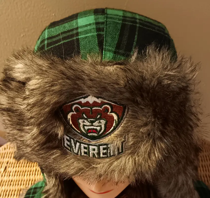 Everett Silvertips Hockey Fur Trapper Hat WHL Cap Seattle Kraken minor league