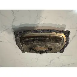 Vintage Silver plate Butter Dish With Glass Insert