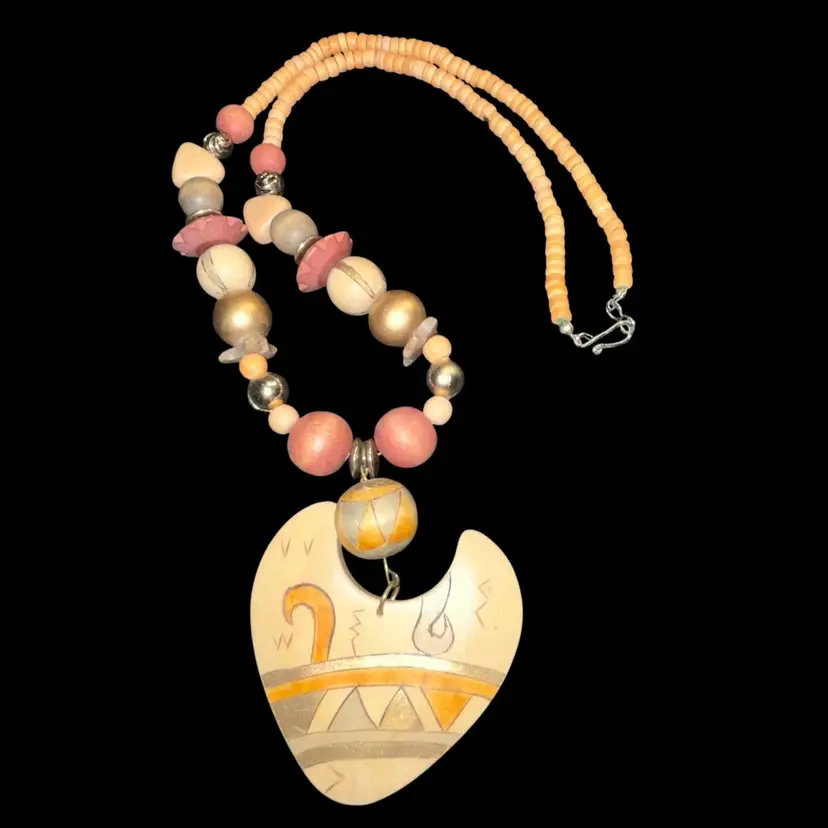 Tribal Wood Necklace