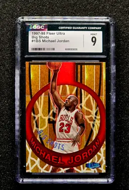 Michael Jordan 1997 Ultra Big Shots #1 Insert CGC 9 MINT Chicago Bulls HOF
