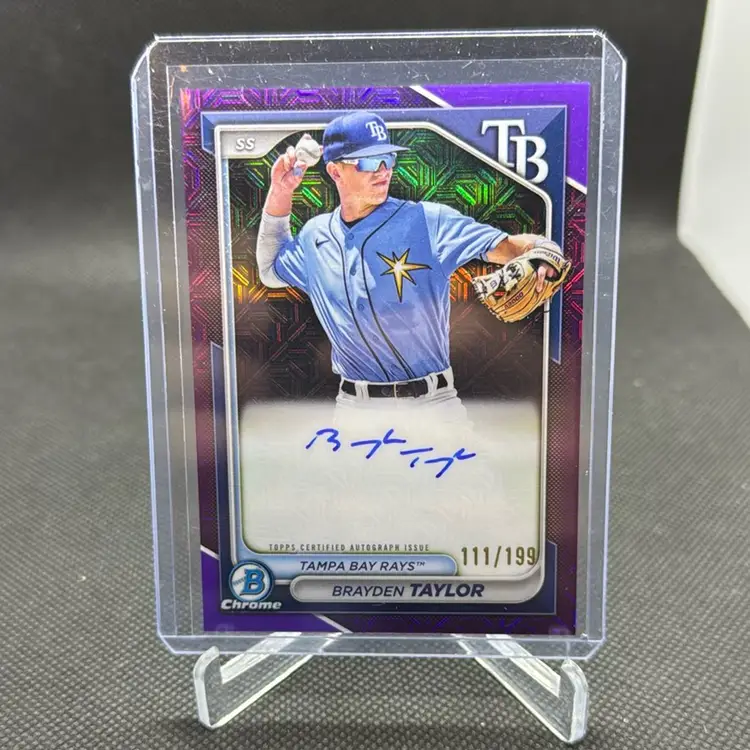 2024 Bowman PURPLE Mega Box AUTO Brayden Taylor # /199