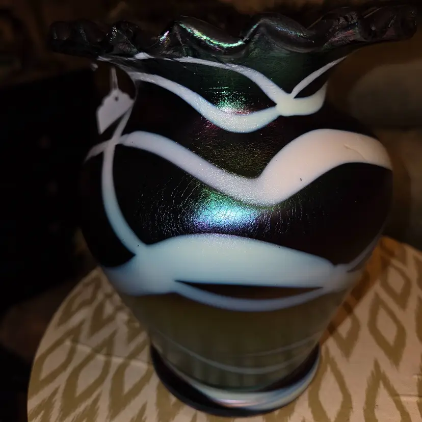 Gorgeous Signed Kralik Vase Czechoslovakia