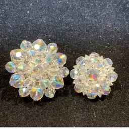 Pair Vintage Wire Back Brooches