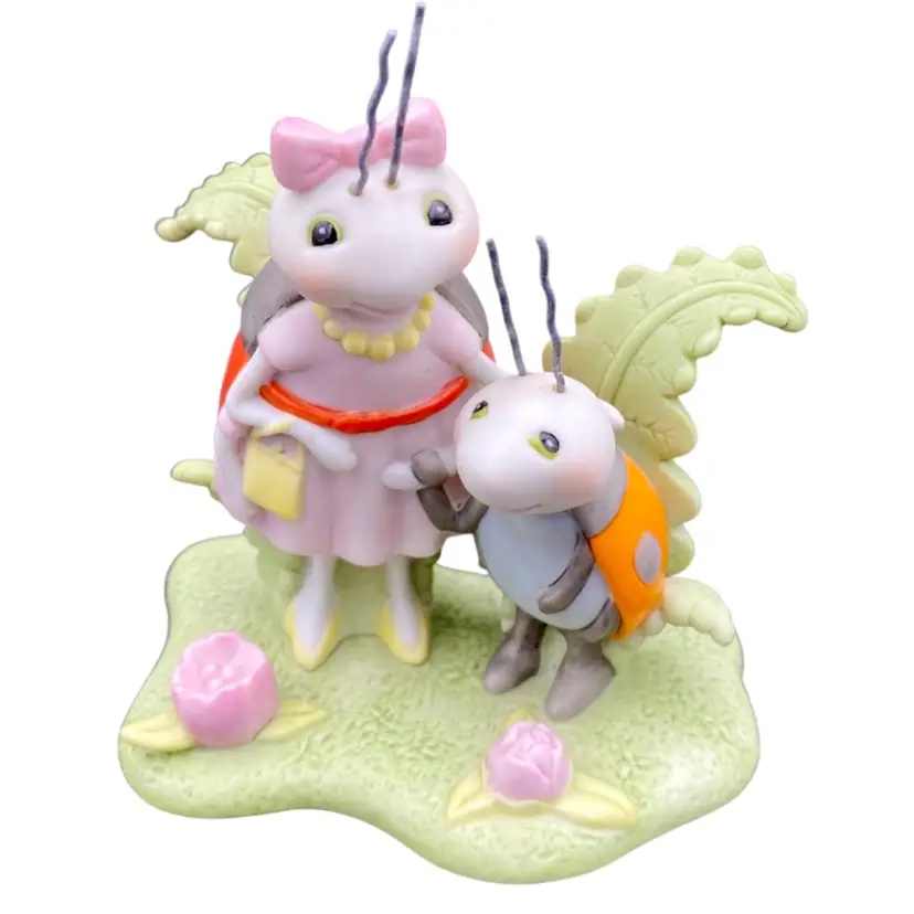 Vintage Hallmark Ladybug Storybook Friends Figurine, Lulu and Louie (Mother & Son)